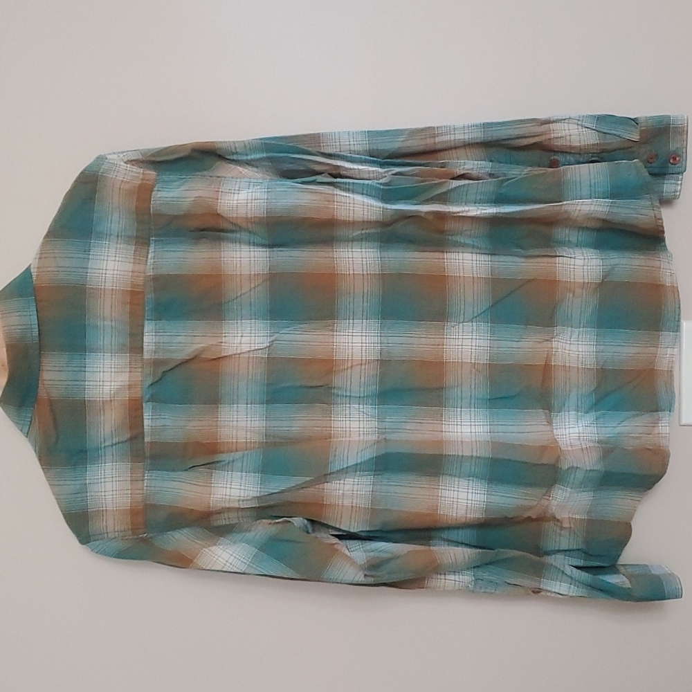 Horny Toad Open Air LS Plaid Long Sleeve Button Up Organic Cotton Shirt M - Picture 2 of 10